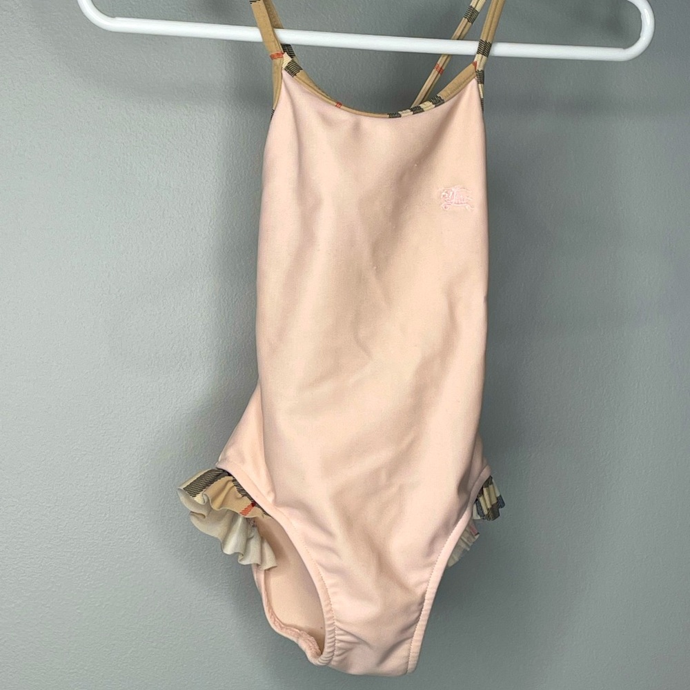 Burberry Pink Nova Check Infant Swimsuit